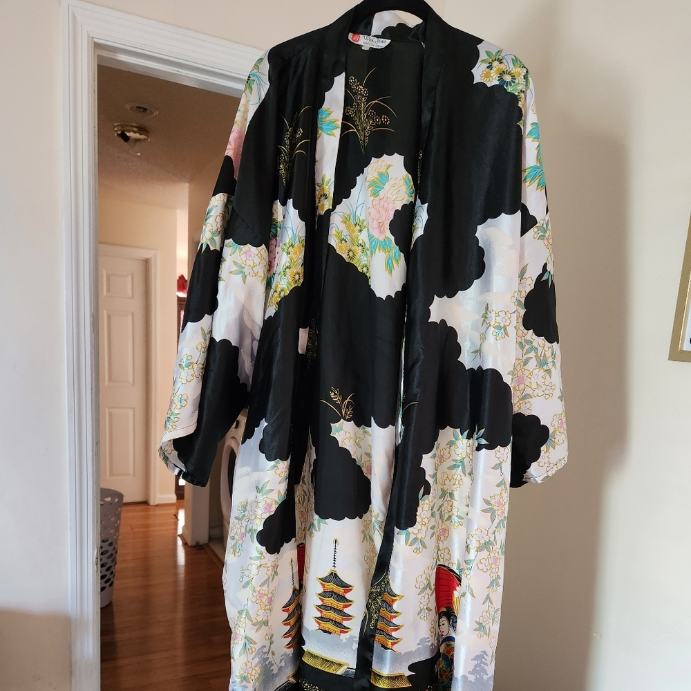 Long silk robe